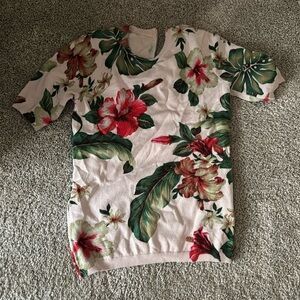 Floral sweater top